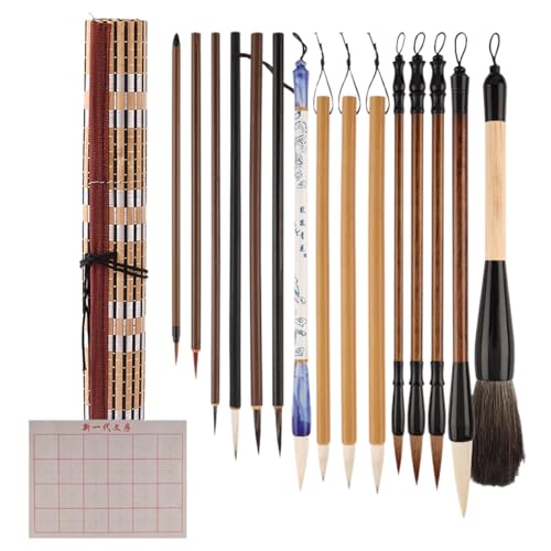 Gvblkq Chinesischer Kalligraphie-Pinsel, professioneller Malpinsel, traditionelle Kunstpinsel, chinesisches Pinsel-Set, Kalligraphie-Schreibwerkzeuge, Aquarell-Kunstpinsel, Zeichnung von Gvblkq