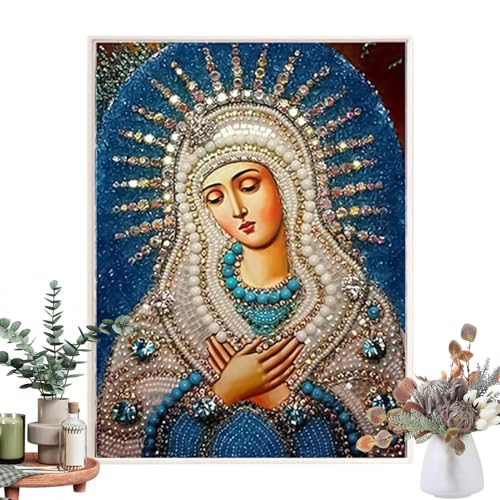 Gvblkq Our Lady Gem Painting Gentle Lady Gem Art Full Drill Gem Painting Handmade Kit Wall Decor Diamond Art Lady Gem Painting Kit Frameless Full Drill Lady Paintin von Gvblkq