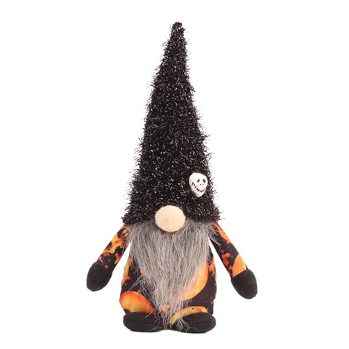 Halloween Stuffed Gnomes | Halloween Gnome Plush Decoration, Handmade Witch Swedish Gnome Decoration, Cute Decorative Halloween Handmade Gnomes Doll, Collectible Faceless Doll for Desk, Table and Sofa von Gvblkq