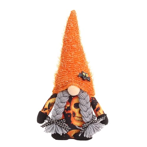 Halloween Stuffed Gnomes | Halloween Gnome Plush Decoration, Handmade Witch Swedish Gnome Decoration, Cute Decorative Halloween Handmade Gnomes Doll, Collectible Faceless Doll for Desk, Table and Sofa von Gvblkq