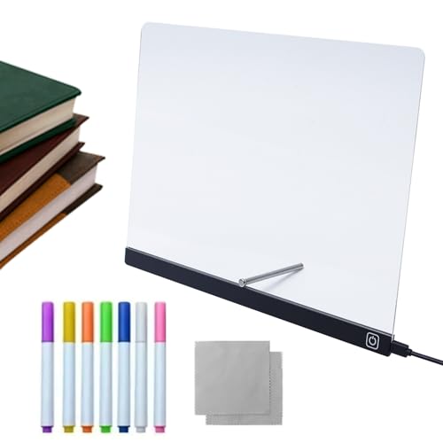 LED-Zeichenbrett, trocken abwischbare LED-Tafel, wiederbeschreibbare leuchtende Acryl-Memo-Notiz für Lernen, Bildung, Unterhaltung, Handwerk und Spiele, 20 x 30 x 0,1 cm LED-Zeichenbrett, trocken abwischbare LED-Tafel, wiederbeschreibbare leuchtende Acryl-Memo-Notiz für Lernen, Bildung, Unterhaltung, Handwerk und Spiele, 20 x 30 x 0,1 cm von Gvblkq