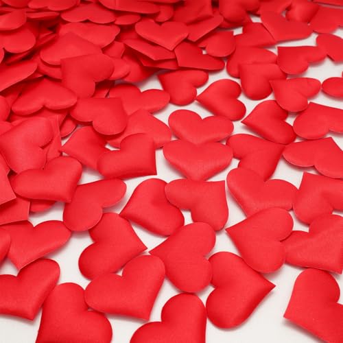 500 Stück Valentinstag Rot Herz Konfetti Dekoration Schwamm Herz Konfetti Romantische Liebe Herzförmige Blütenblätter für Jahrestag Geburtstag Hochzeit Valentinstag Dekorationen (Rot) von Gvhntk