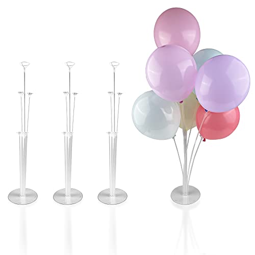 Gvolatee 4 Stück Ballon Stick Halter Balloon Stand Kit Luftballons Ständer Halter Ballonhalter Tischballonständer Ballon Halterung Ballonzubehör für Party Dekoration Geburtstag Hochzeitsdekoration von Gvolatee