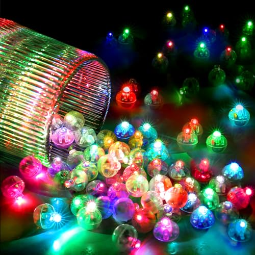 Gvoo 50 LED Ballons Flash Buntes Licht, Led c Party Licht Standby-Zeit für 12–24 Stunden, Leuchtende Luftballons für Geburtstag Party Weihnachten Papierlaterne Karneval Bar Club Dekor von Gvoo