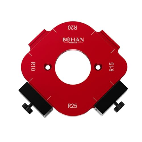 Eckradius-Frässchablonen, Aluminiumlegierung Radius Jig Router Templates, R10 R15 R20 R25 Radius Jig Router Schablonen, Corner Radius Jig fur Holzbearbeitung, Bogenschneide Hilfswerkzeug von Gvrxec