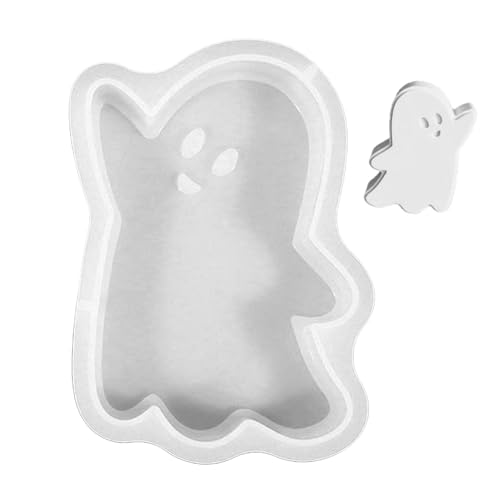 Halloween Silikonform Kerze 3D Halloween Ghost Totenkopf Kerzenform Halloween Schädel Geist Silikonform Zum Gießen Kerzen Gießform Epoxidharz Form Für Gips-Bastelarbeiten von Gwtdtoad