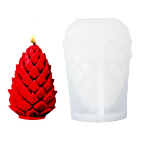 Silikonformen Gießformen Weihnachten Kerzenform 3D Weihnachtsbaum Elch Silikonform Kerzenformen Zum Gießen, Weihnachten Duftkerze Giessformen Silikon Für Weihnachtsdeko 8,4x8,3x9 Cm von Gwtdtoad