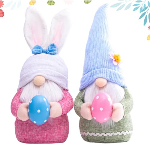 Gxhong 2Pcs Ostern Gnomes Puppen, Ostern Gnomes Plüsch Puppen, Ostern Dekor Figuren Elfen Zwerge, Dekoration Geschenke Gesichtslose Puppen Rudolph Puppen Ostern von Gxhong