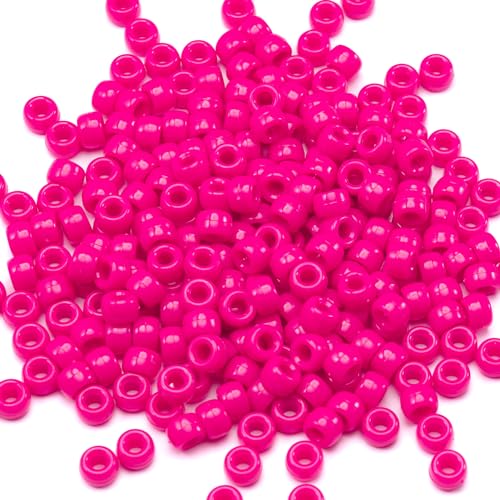 1000 Stück Acryl-Perlen Rose Rot 6 x 9 mm Bulk für Kunst Handwerk Armband Halskette Schmuck Herstellung Ohrringe Haar Flechten (rot) von Gxueshan