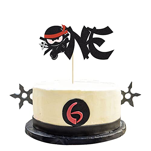 1Pc Ninja One Cake Topper Black Glitter Ninja First Birthday Cake Decorations Kung Fu Warriors Pick Ninja Theme First Baby Shower Kids Birthday Party Cake Decorations Supplies 1Pc Ninja One Cake Topper Black Glitter Ninja First Birthday Cake Decorations Kung Fu Warriors Pick Ninja Theme First Baby Shower Kids Birthday Party Cake Decorations Supplies von Gyufise