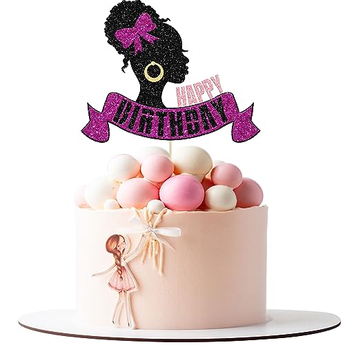 Gyufise 1 Packung Mädchen Geburtstag Kuchen Topper Glitzer Schleife Mädchen Geburtstag Thema Kuchen Pick Dekorationen für Hochzeit Verlobung Baby Shower Mädchen Geburtstag Party Kuchen Dekorationen von Gyufise