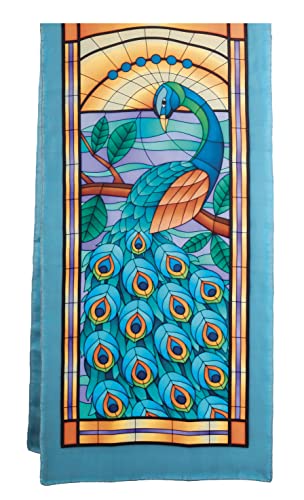 H DUPONT DUPECLPW141C - Une Echarpe 100% soie - Tissu à peindre - 180x43cm Peacock von H DUPONT