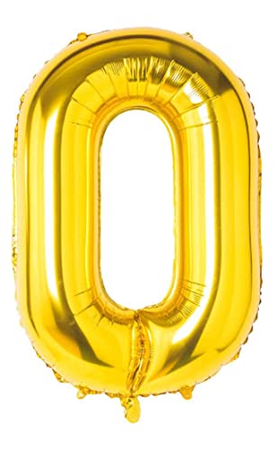 Folienballon goldner nummer 0, Riese Luftballon Geburtstag 110cm, Folienballon Zahl ideal für Party, Jubiläum, Geburtstag, Zahlenballon, Helium Folienballon goldner nummer 0, Riese Luftballon Geburtstag 110cm, Folienballon Zahl ideal für Party, Jubiläum, Geburtstag, Zahlenballon, Helium von H HANSEL HOME