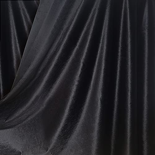 Stretch-Samt-Stoff, 2 Yards lang durch 57" breit Samt für wickeln Sofa Polsterung, Samt Vorhang, Samt Tischdecke (schwarz) von H S D K CREATE YOUR LIFE