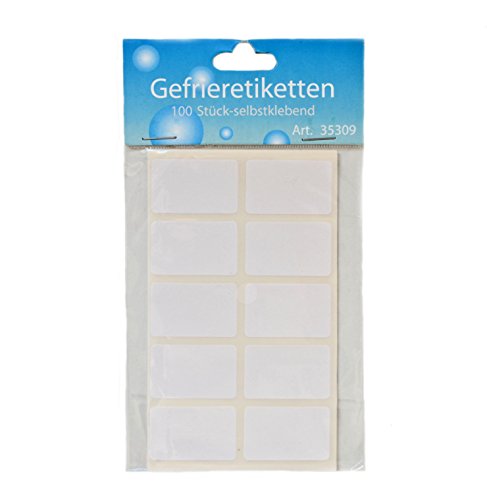 Gefrieretiketten weiß, 100 Stck, selbstklebend von H&B