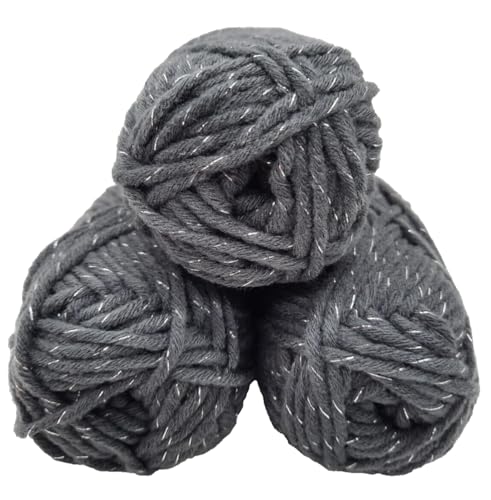 H&W Vertrieb Wolle - Strickgarn & Häkelgarn - Mützengarn & Schalwolle - Über 30 Farben - 3x50g (150g) - 55m/50g - 30% Merinowolle - Glitz 4 von H&W Vertrieb