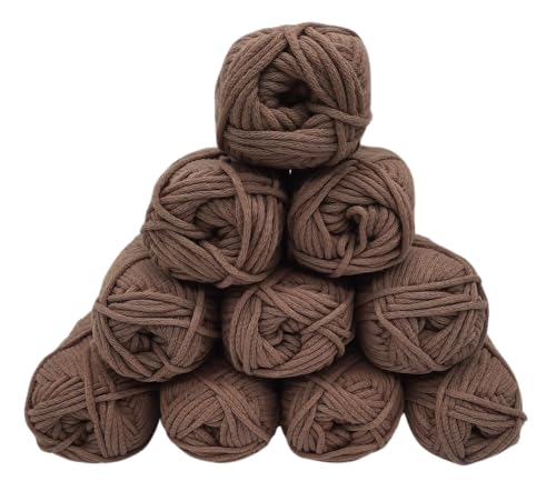 Strickgarn Häkelgarn Allroundgarn Amigurumiwolle – große Farbauswahl- 10x25gr Knaul ohne Banderole- hochwertige Verarbeitung- Wolle mit 57% Baumwolle Farbe (572 beige) von H&W Vertrieb