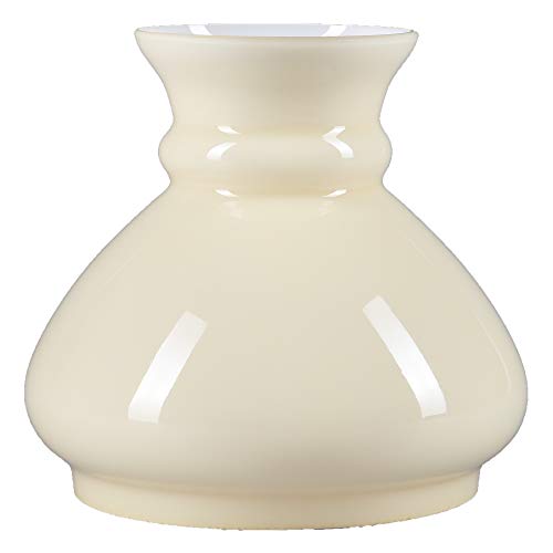 Lampenglas Ø 106mm Ersatzglas Beige rund Petroleumlampe Glas Schirm Leuchtenglas Lampenschirm von H4L