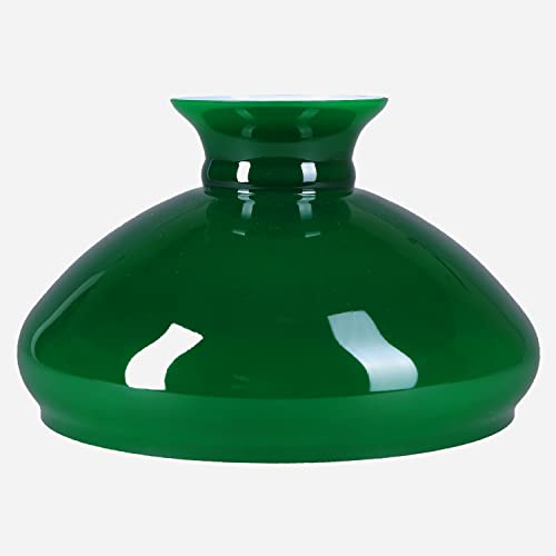 Lampenglas Petroleumlampe grün Ø 282mm Ersatzglas Glasschirm Petroleumglas glänzend geeignet für E14/E27 von H4L