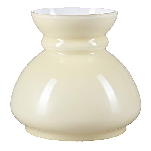 Lampenglas Petroleumlampe mit Ringauflage Beige Opalglas glänzend d=145mm Ersatzglas von H4L