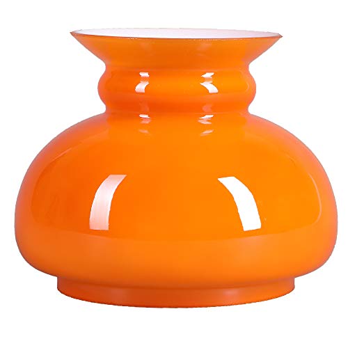 Petroleumglas Lampenglas Ø 100mm Ersatzglas Vestaschirm Glasschirm Opalglas Leuchtenglas für Petroleumlampe Orange von H4L