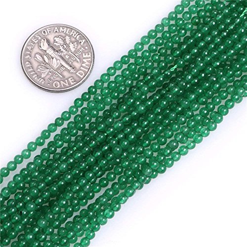 2 mm Rocailles rund lose Edelstein Perlen für Schmuckherstellung Strand 38,1 cm (195–200) 2mm Malaysia Jade von HAAMIIQII