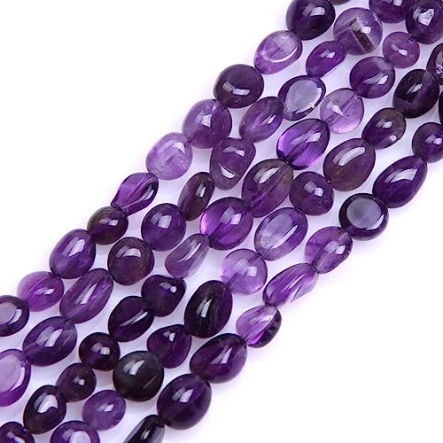 HAAMIIQII 45pcs 5-8mm Natürliche Amethyst Perlen Unregelmäßige Freeform Tumbled Crystal Quarz Lose Edelstein Perlen für Schmuck Herstellung DIY Armbänder Halsketten Ohrringe von HAAMIIQII