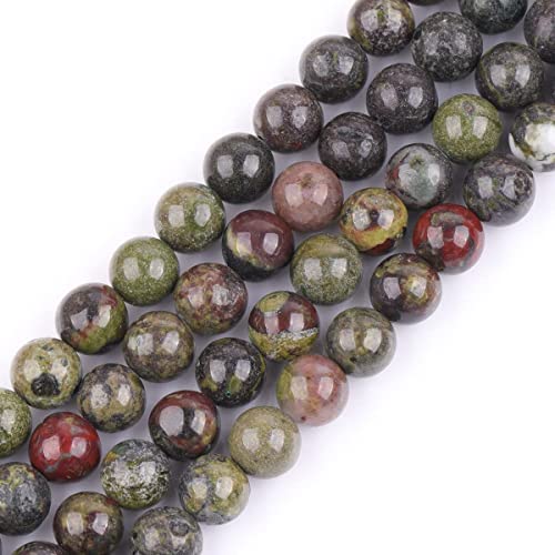 HAAMIIQII 45pcs 8mm Natürliche Drachenblut Jaspis Perlen Runde Lose Edelstein Perlen für Schmuck Herstellung DIY Armband Halskette von HAAMIIQII