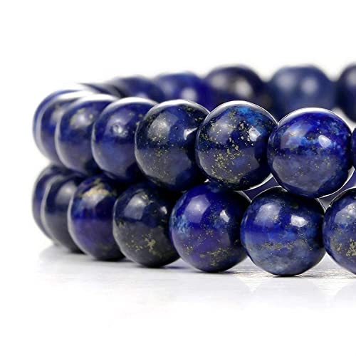 HAAMIIQII Runde blaue Lapislazuli-Perlen für Schmuckherstellung, Armband, Halskette, 14 mm, 90 Stück von HAAMIIQII