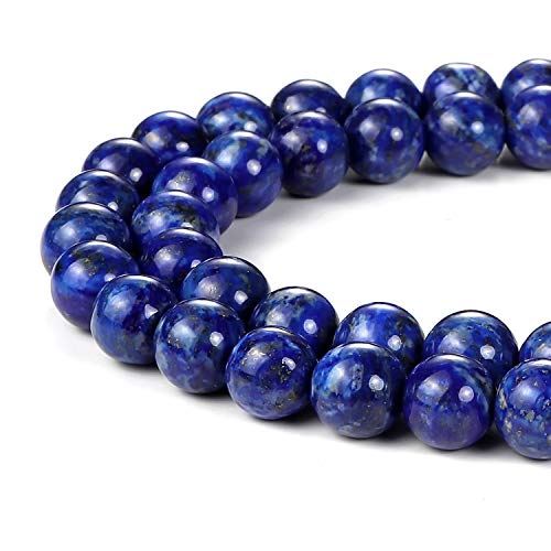 HAAMIIQII Runde blaue Lapislazuli-Perlen für Schmuckherstellung, Armband, Halskette, 4 mm, 90 Stück von HAAMIIQII