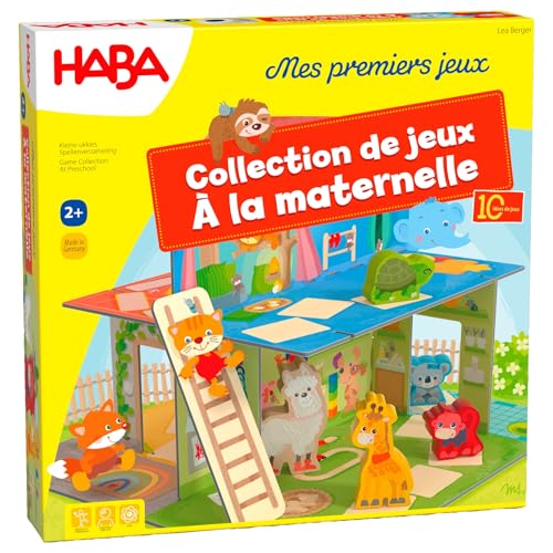 HABA In der Spielsammlung für den Kindergarten – 10 Verschiedene Spielideen – Großes 3D-Spielhaus mit 5 Holzfiguren – ab 2 Jahren – Artikelnummer 2011718002 von HABA