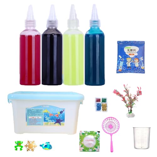 HADAVAKA Magic Water Elf Kit, 3D Water Animal Sets Toy, DIY Handmade Water Animal Set, 100 ml Capacitywater Elf Set, Crafts & Art Kit, Sea Animals Sensory Water Toy Party Favors (4 PCS) von HADAVAKA