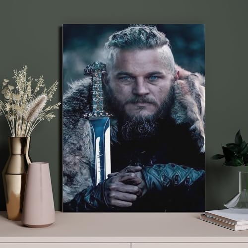 5D Diamond Painting Stickset, Filmcharakter Viking Hunter Runder Diamantkreuzstich, Hauptwanddekorationsmalerei（Round Diamond）40x50cm-252 von HAIDU