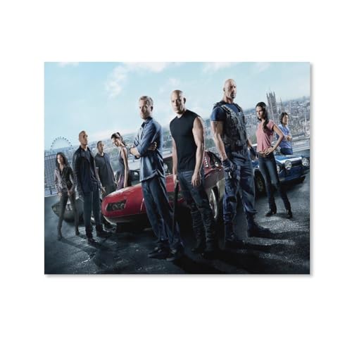 HAIDU 5D DIY Diamond Painting Kit, Fast and Furious Movie Character Poster, runder Harz-Diamant-Kreuzstich, Heimdekoration, Geschenk（Round Diamond） 30x40cm-119 von HAIDU