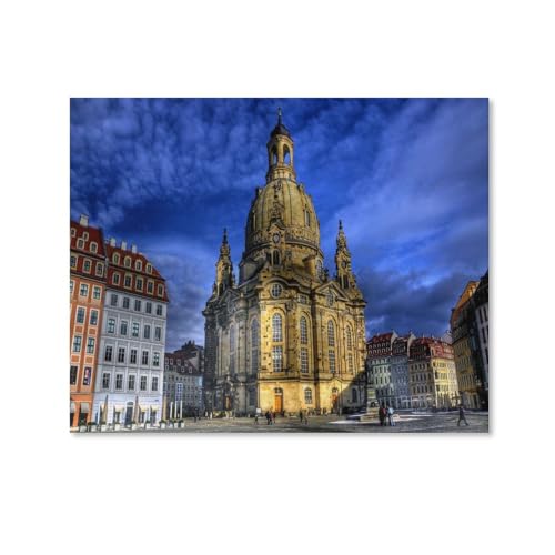 HAIDU 5D Diamond Painting Kit Deutschland Dresden Frauenkirche Diamant Stickerei Home Hochzeitsdekoration（Round Diamond） 40x50cm-13 von HAIDU