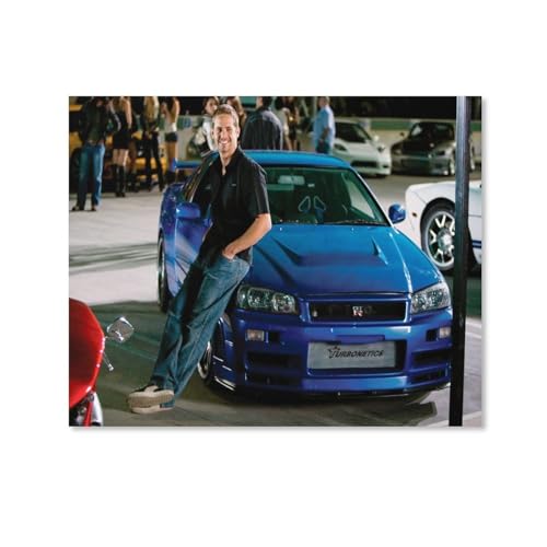 HAIDU 5D Diamond Painting Kit zum Selbermachen, Geschwindigkeit und Leidenschaft Paul Walker Filme, Mosaike, Kreuzstich, Poster, Schmuckhandwerk, Heimdekorationsgeschenke（Round Diamond） 40x40cm-37 von HAIDU