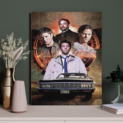 HAIDU 5D Diamond Painting Supernatural TV-Serie Handsome Boy Sam Home（Round Diamond） 40x50cm-73 von HAIDU