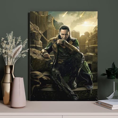 HAIDU DIY 5D Diamond Painting Superhelden Loki Kreuzstichmuster Handarbeiten Kunsthandwerk Kindergeschenke（Round Diamond） 30x40cm-28 von HAIDU