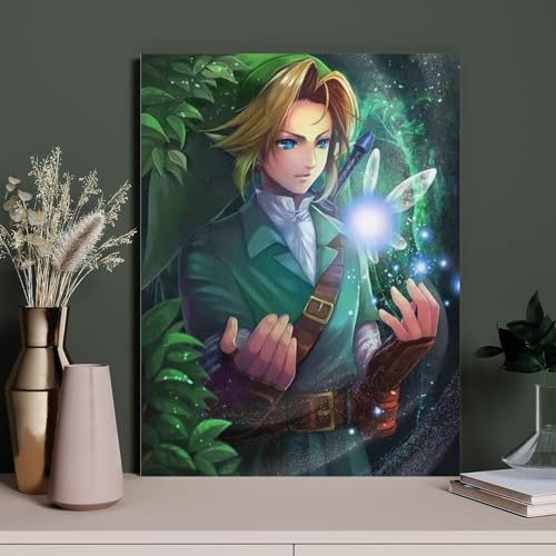 HAIDU DIY Diamond Painting By Numbers Kits Cartoon The Legend Of Zelda Breath Of The Wild Wandkunst Bild Kunstdruck Landschap Home Wall Decor（Round Diamond） 40x40cm-87 von HAIDU