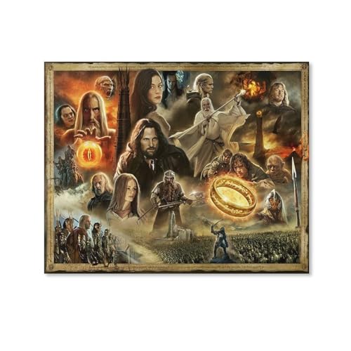 HAIDU der herr der ringe poster Diamond Painting Set, 5D Diamond Painting Pictures Adults Diamond Painting Children, Full Drill Diamond Art for Home Decor（Round Diamond） 30x40cm-124 von HAIDU