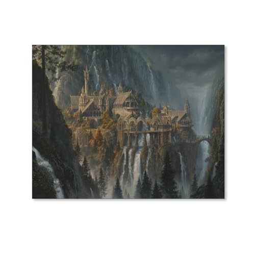 HAIDU der herr der ringe poster Diamond Painting Set, 5D Diamond Painting Pictures Adults Diamond Painting Children, Full Drill Diamond Art for Home Decor（Round Diamond） 30x40cm-126 von HAIDU