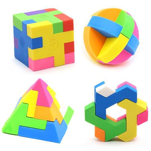 16 Stück Radiergummi Puzzle, Radiergummi Kinder Mitgebsel, Würfelpuzzle Eraser, lustige Radiergummis für Kinder DIY Geburtstag Geschenke für Schüler Mitgebsel Kinder von HAJXXMM