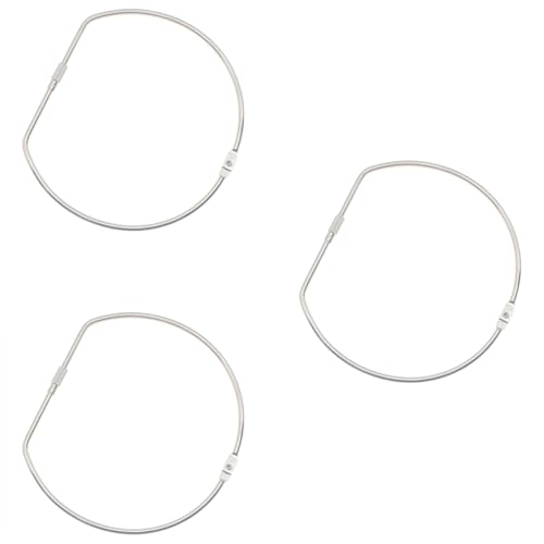 HAJXZH 3 Stück Buchbinderinge 17,8 cm D-förmiger Schlüsselaufbewahrungsring Silberband Aufbewahrungsringe für DIY-Dekoration und Papierorganisation HAJXZH 3 Stück Buchbinderinge 17,8 cm D-förmiger Schlüsselaufbewahrungsring Silberband Aufbewahrungsringe für DIY-Dekoration und Papierorganisation von HAJXZH