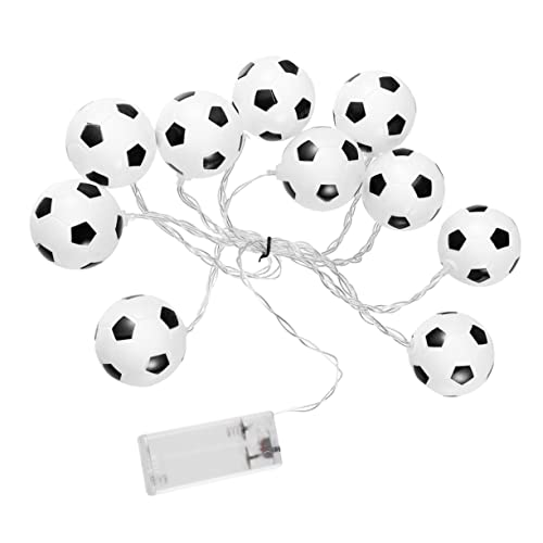 HAKIDZEL Schnur Fußball-Lichterketten led ligts led-light valentinsdeko wohnzimmerdeko Sportdekor für Jungenschlafzimmer Fußball Licht Party Fee LED-Lampe LED-Lampendekor Plastik Colorful von HAKIDZEL