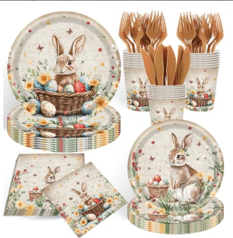 Vintage Ostern Party Geschirr Set von HAKOTI