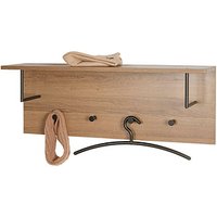 HAKU Möbel Wandgarderobe 37147 eiche Holz 4 Haken 80,0 x 30,0 cm von HAKU Möbel