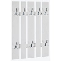 HAKU Möbel Wandgarderobe 14394 weiß Metall 8 Haken 65,0 x 100,0 cm von HAKU Möbel