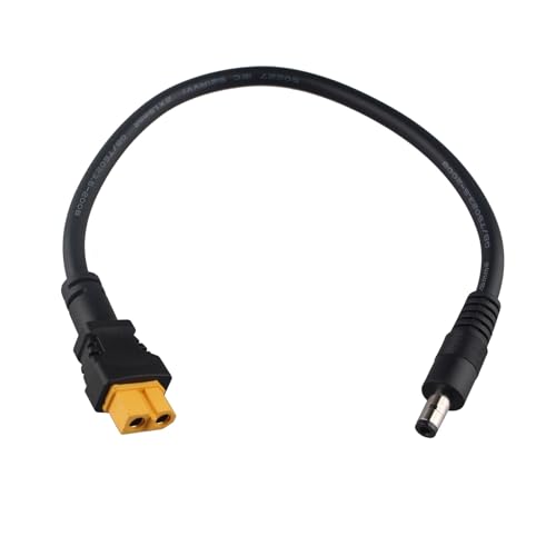 HALJIA 30 cm DC5525-Stecker auf XT60-Buchse, Netzkabel, DC-Anschluss auf XT60-Adapter, 5,5 x 2,5 mm Ladekabel für TS100 Smart Electric Lötkolben, tragbare Powerstation, FPV-Monitor, Power-Solarpanel von HALJIA