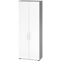 HAMMERBACHER Aktenschrank 968T6, V968T6/G/W/BS grafit, weiß 5 Fachböden 80,0 x 42,0 x 215,6 cm von HAMMERBACHER