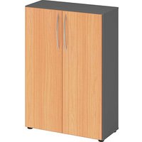 HAMMERBACHER Aktenschrank 4550, V4550/G/6/BM grafit, buche 2 Fachböden 80,0 x 34,6 x 114,4 cm von HAMMERBACHER